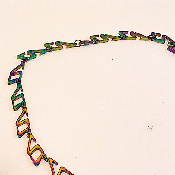Authentic Vuitton x Virgil Abloh 2024 Rainbow Collier LV Link Necklace - Picture 6 of 10